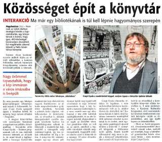 Zalai Hírlap 2013 12 12 289sz 11old - Közösséget épít a könyvtár.jpg Zalai Hírlap 2013 12 12 289sz 11old - Közösséget épít a könyvtár.jpg